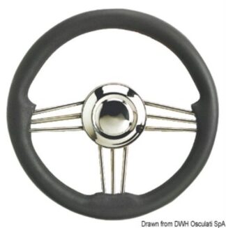 Volante inox+poliuretano grigio 350 mm - 45.172.35 Osculati