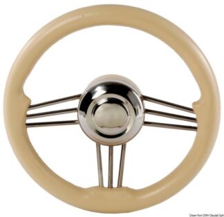 Volante inox+poliuretano crema 350 mm - 45.173.36 Osculati