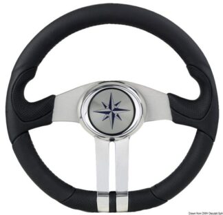 Volante nero razze argento/cromo - 45.158.30 Osculati