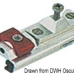 Supporto a parete per rotaia da mm 25x4 - 46.672.03 Osculati