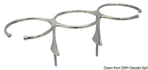 Porta bicchieri inox triplo - 48.429.33 Osculati