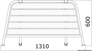 Plancetta di poppa 1310 mm - 48.443.04 Osculati