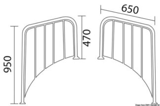 Plancetta poppa tonda 650 mm - 48.443.41 Osculati