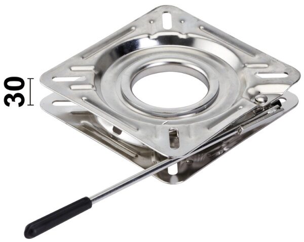 Base girevole inox frizionata con blocco 172x172 mm - 48.648.03 Osculati