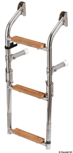 Scaletta inox/legno 3 gradini - 49.566.03 Osculati