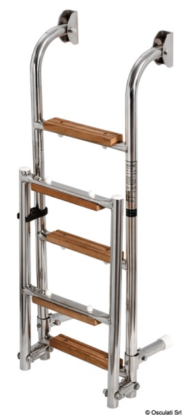 Scaletta inox/legno 5 gradini - 49.566.05 Osculati