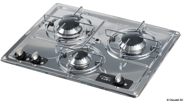 Fornello 3 fuochi 470 x 360 mm - 50.101.48 Osculati