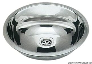Lavello inox tondo 387 mm - 50.186.85 Osculati