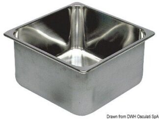 Lavello inox 360 x 360 x 150 mm - 50.187.33 Osculati