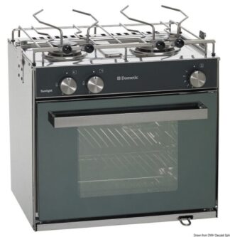 Cucina con forno a gas Smev Sunlight Slim 2 fuochi - 50.366.02 Osculati