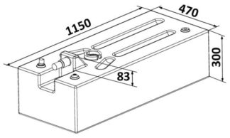 Serbatoio Polietilene 142 l - 52.035.01 Osculati