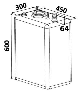 Serbatoio carburante Polietilene 70 l - 52.036.06 Osculati