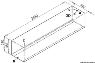 Serbatoio per acqua 600 l - 52.173.09 Osculati