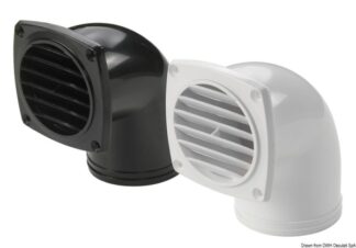 Presa d'aria ABS con collare 90° mm 92 x 92 bianca - 53.274.01 Osculati