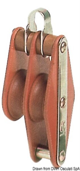 Bozzello Hye tufnol 2 pulegge TBH 14x50 - 55.008.03 Osculati