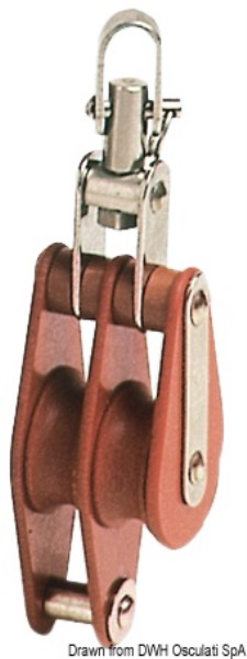 Bozzello Hye tufnol 2 pulegge TWH 12x43 - 55.009.02 Osculati
