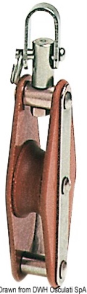 Bozzello Hye tufnol 1 pulegge EWH 14x50 - 55.010.03 Osculati