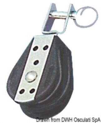 Bozzello sfere 1 puleggia girevole U 8x28 - 55.027.08 Osculati