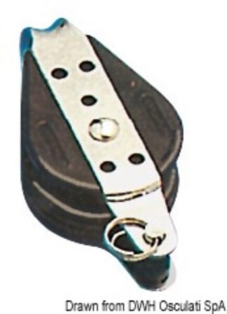 Bozzello sfere 1 puleggia fisso arricavo 10x38 - 55.028.10 Osculati