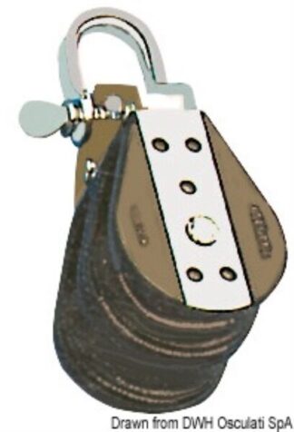 Bozzello sfere 2 pulegge grillo 12x57 - 55.030.12 Osculati
