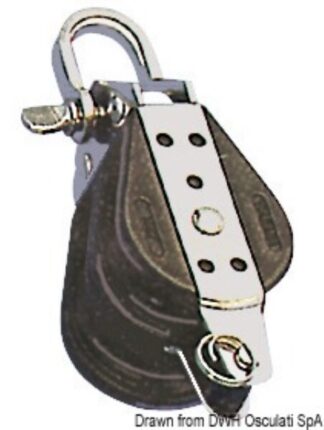 Bozzello sfere 2 pulegge grillo arricavo 12x57 - 55.031.12 Osculati