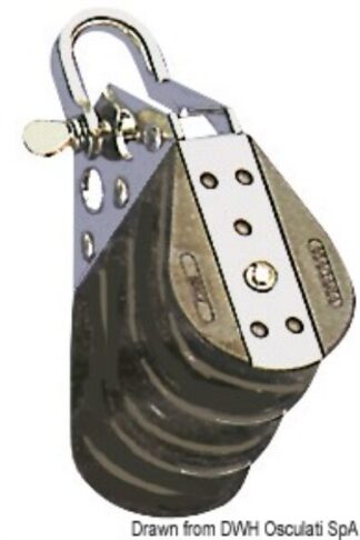 Bozzello sfere 3 pulegge grillo 12x57 - 55.032.12 Osculati
