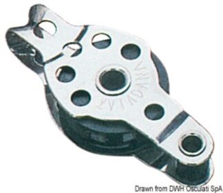 Bozzello 1 puleggia su sfere arricavo 8x25 - 55.043.02 Osculati