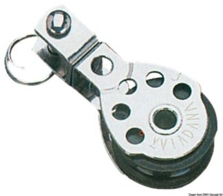 Bozzello 1 puleggia su sfere girevole 8x25 - 55.043.03 Osculati