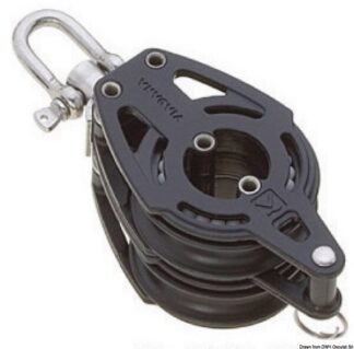 Bozzello 2 pulegge (testa universale) arricavo B - 55.053.02 Osculati
