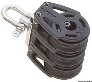 Bozzello 3 pulegge (testa universale) A - 55.054.01 Osculati