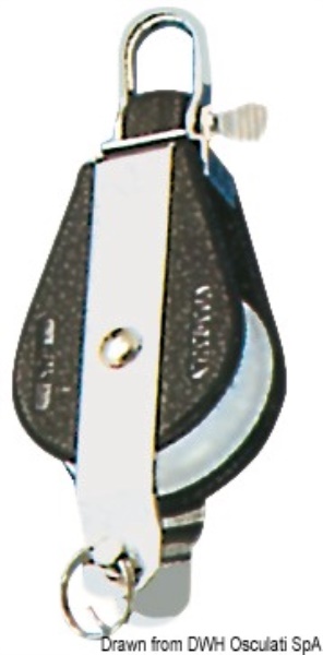 Bozzello 1 puleggia arricavo fisso o girevole C - 55.071.12 Osculati