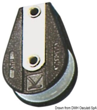 Bozzello 1 puleggia su base piana C - 55.074.12 Osculati