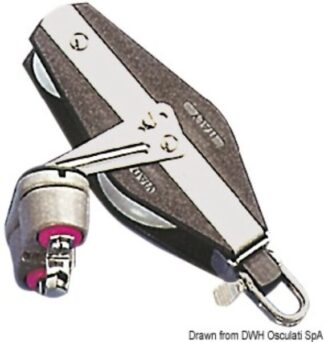 Bozzello 2 pulegge violino strozzascotte C - 55.077.12 Osculati