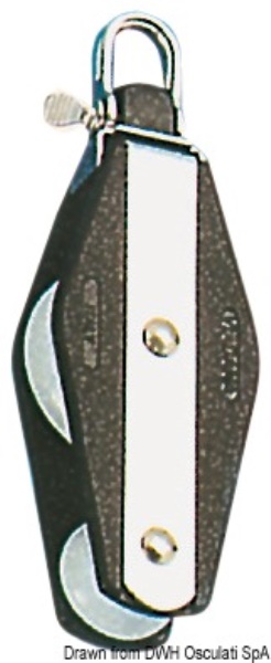 Bozzello 2 pulegge violino testa universale C - 55.079.12 Osculati