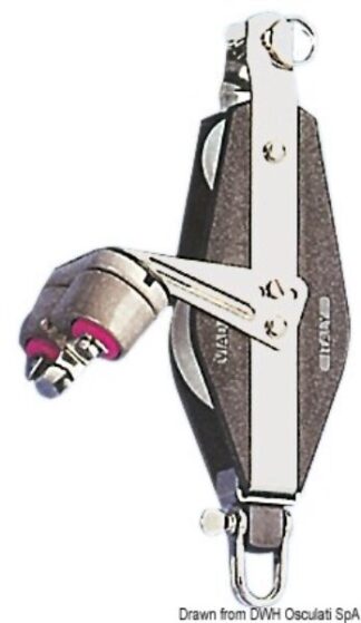 Bozzello 2 pulegge violino strozzascotte C con arricavo - 55.080.12 Osculati