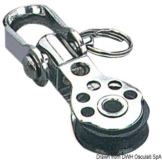 Microbozzello inox 1 puleggia grillo arricavo 17x5 - 55.090.03 Osculati