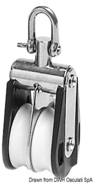 Bozzello Offshore 2 pulegge fisso o girevole B - 55.120.20 Osculati