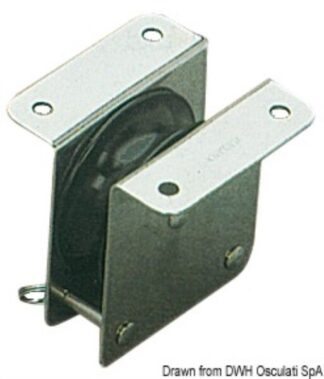 Bozzello inox incasso 1 puleggia 55x12 - 55.240.02 Osculati