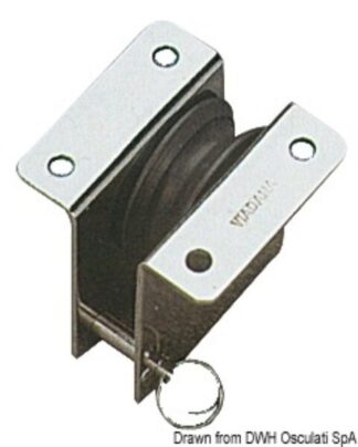 Bozzello inox incasso 1 puleggia 34x5 - 55.240.05 Osculati