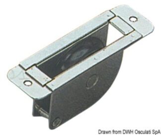 Bozzello inox incasso 1 puleggia 38x8 - 55.241.11 Osculati