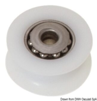 Puleggia in delrin su sfere inox mm 20 Ø 8 - 55.244.01 Osculati