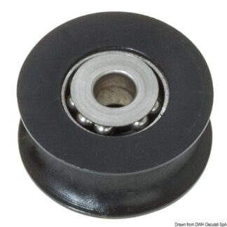 Puleggia in delrin su sfere inox mm 44 Ø 14 - 55.244.05 Osculati