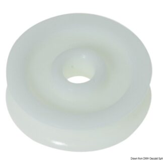 Puleggia in delrin mm 56 per cime Ø mm 12 bianca - 55.245.06 Osculati