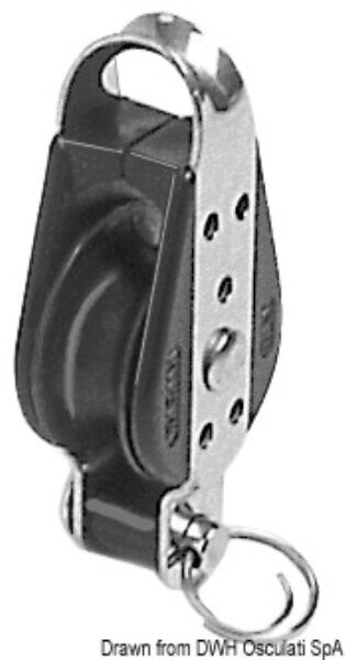 Bozzello inox 1 puleggia arricavo 22x6 - 55.250.02 Osculati