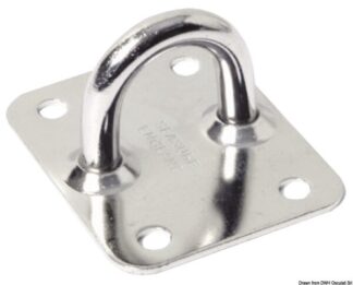 Piastra con anello inox 50x40 mm - 60.137.33 Osculati