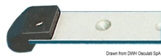 Rotaia lega leggera 22x3 mm 2 m - 61.510.92 Osculati