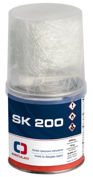 Mini kit resina SK 200 200 g M2148 M2137 + BPO - 65.520.08 Osculati