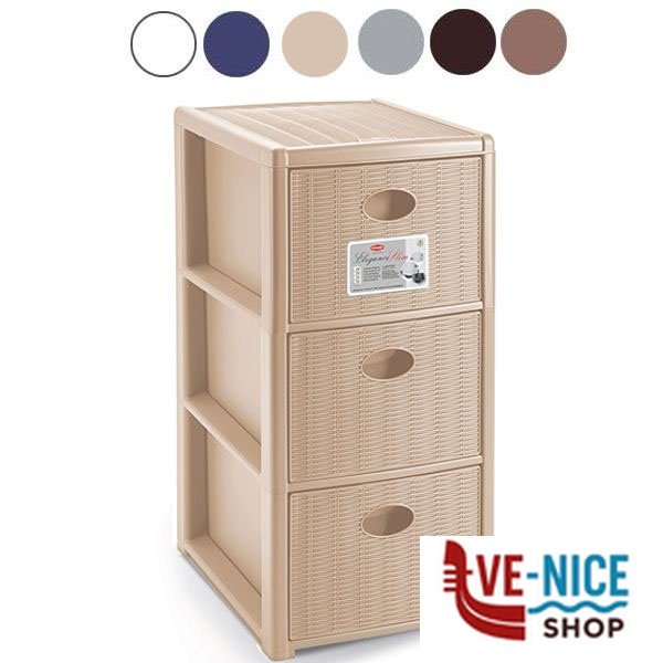 CASSETTIERA P.3 ELEGANCE TORT. 30x40 h 60 STEFANPL 30252 CASSETTIERE PORTAOGGETTI C - immagine 3