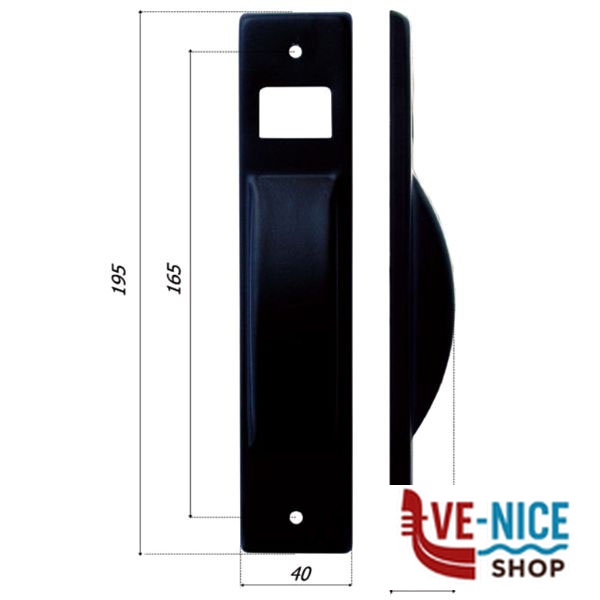 PLACCA INTERASSE 165 FERRO NERO SEMINCASSO 1800/F.N ACCESSORI AVVOLGIBILI F - immagine 3