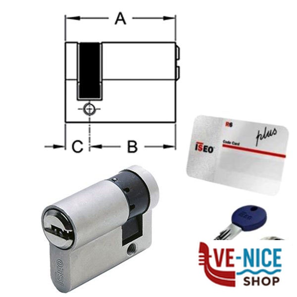 CILINDRO INF. R6PLUS 40-30-10 KA 82R6030109C ISEO 82R6030109C-KA ISEO CILINDRI S - immagine 2